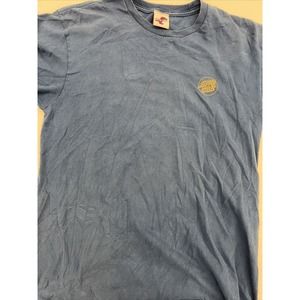 Santa Cruz T Shirt Mens Size L BlueLogo Short Sleeve Skateboarding Adults (S1)